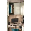 Chambre ado design italien avec lit tissu bleu PERSONNALISABLE Y111 - MORETTI COMPACT