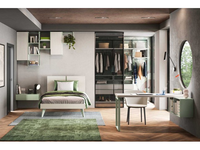 Chambre ado avec dressing original PERSONNALISABLE Y112 - MORETTI COMPACT