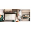 Chambre adulte avec dressing suspendu et bureau PERSONNALISABLE Y115 - MORETTI COMPACT