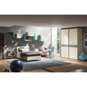 Lit coffre avec dressing et bureau - Chambre enfant PERSONNALISABLE Y118 - MORETTI COMPACT