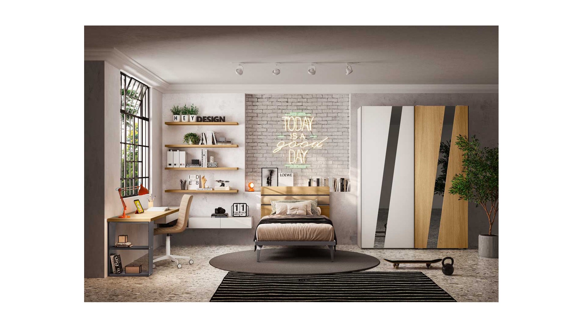 Lit enfant original - Chambre enfant PERSONNALISABLE Y119 - MORETTI COMPACT