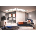 Chambre adulte avec dressing sous pente PERSONNALISABLE Y122 - MORETTI COMPACT