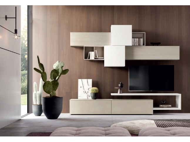 Meuble TV suspendu moderne PERSONNALISABLE KF108 - KOSMOS MORETTI COMPACT