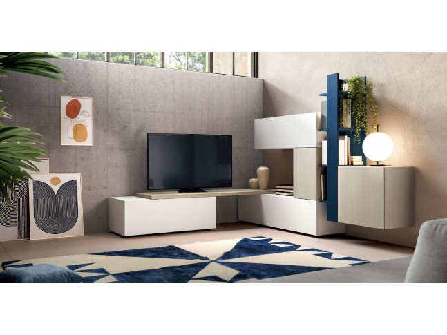 Meuble TV en angle moderne PERSONNALISABLE KF114 - KOSMOS MORETTI COMPACT