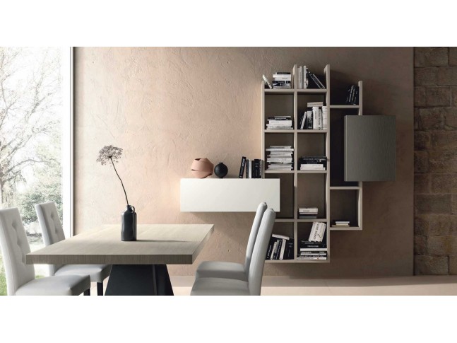 Bibliothèque suspendue moderne PERSONNALISABLE KC107-B - KOSMOS MORETTI COMPACT