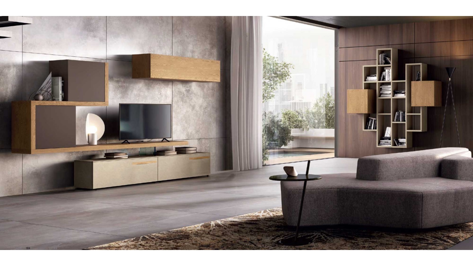 Meuble TV moderne PERSONNALISABLE KC123 - KOSMOS MORETTI COMPACT