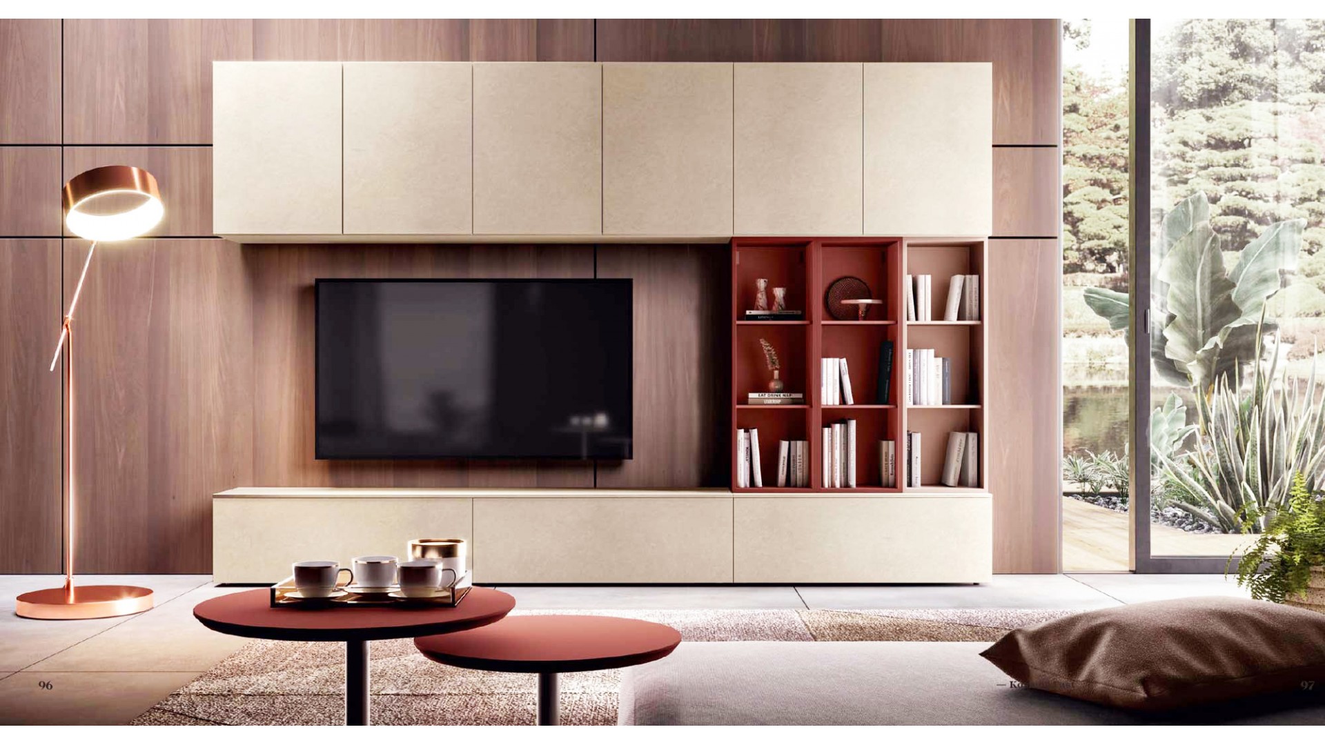 Meuble TV moderne PERSONNALISABLE KF122 - KOSMOS MORETTI COMPACT