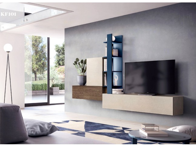 Meuble TV suspendu moderne PERSONNALISABLE KF101 - KOSMOS MORETTI COMPACT