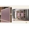 Bibliothèque design PERSONNALISABLE AL11 suspendue avec portes push-pull  - MORETTI COMPACT