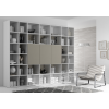 Bibliothèque Design PERSONNALISABLE AL10 avec portes push-pull - MORETTI COMPACT