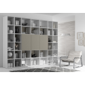 Bibliothèque Design PERSONNALISABLE AL10 avec portes push-pull - MORETTI COMPACT