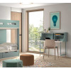Lit superposé avec rangement et bureau F203 - GLICERIO EVOLUTION