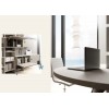Bibliothèque design PERSONNALISABLE AL13 avec niches ouvertes & portes à ouverture pour push pull - MORETTI COMPACT