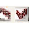 Bibliothèque Design PERSONNALISABLE AL15 Couleur Cerise & Tourterelle - MORETTI COMPACT