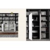 Bibliothèque design PERSONNALISABLE AL16 suspendue avec structure & porte avec push-pull - MORETTI COMPACT