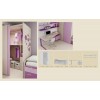 Chambre fille PERSONNALISABLE LH18 lit avec rangement - MORETTI COMPACT