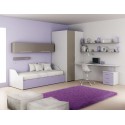 Chambre enfant PERSONNALISABLE LH21 lit canapé et lit gigogne - MORETTI COMPACT