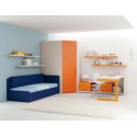 Chambre enfant PERSONNALISABLE LH34 lit canapé et lit gigogne - MORETTI COMPACT