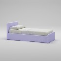 Lit canapé PERSONNALISABLE WL069 couleur lavande  imitation cuir avec un couchage de 90 x 200 - MORETTI COMPACT