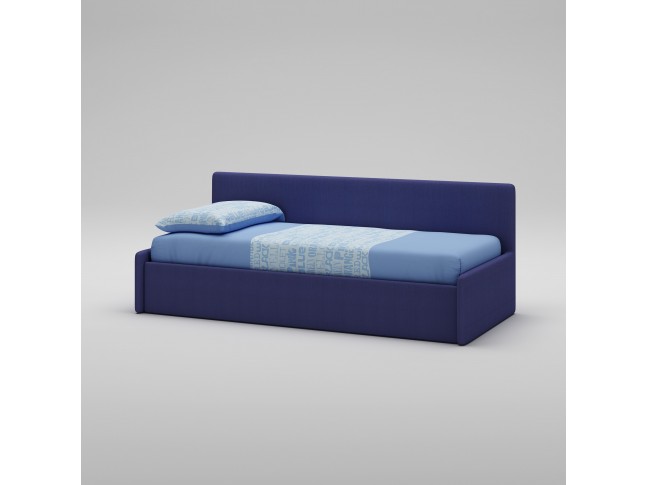 Lit canapé PERSONNALISABLE WL070  en tissu couleur bleu avec couchage de 90 x 200 - MORETTI COMPACT