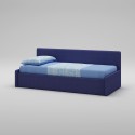Lit canapé PERSONNALISABLE WL070  en tissu couleur bleu avec couchage de 90 x 200 - MORETTI COMPACT