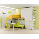 Chambre enfant PERSONNALISABLE LH36 lits superposés en mezzanine - MORETTI COMPACT