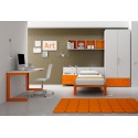 Chambre enfant PERSONNALISABLE BF35 avec lit 1 personne - MORETTI COMPACT
