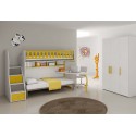 Chambre enfant PERSONNALISABLE BF37 avec lits superposés en mezzanine - MORETTI COMPACT