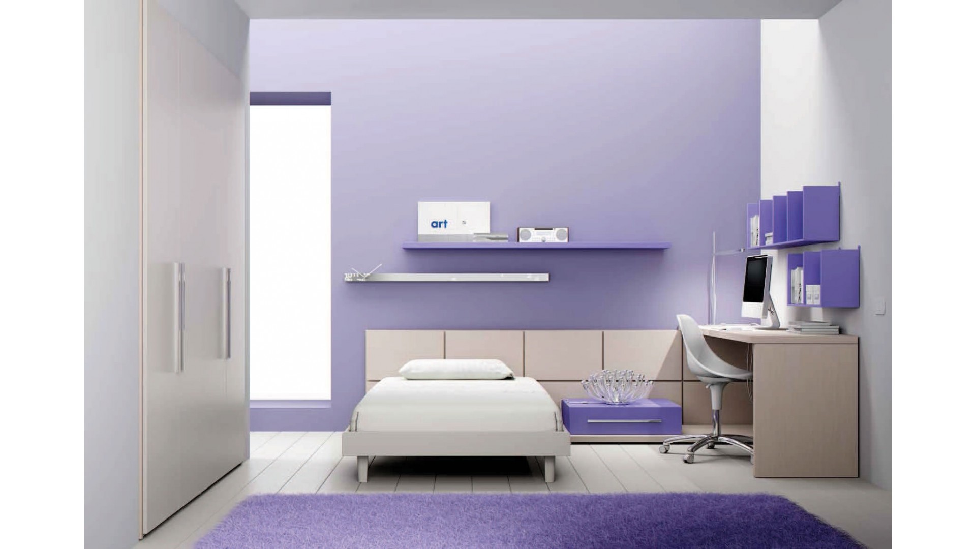Chambre ado PERSONNALISABLE BF40 lit ado - MORETTI COMPACT