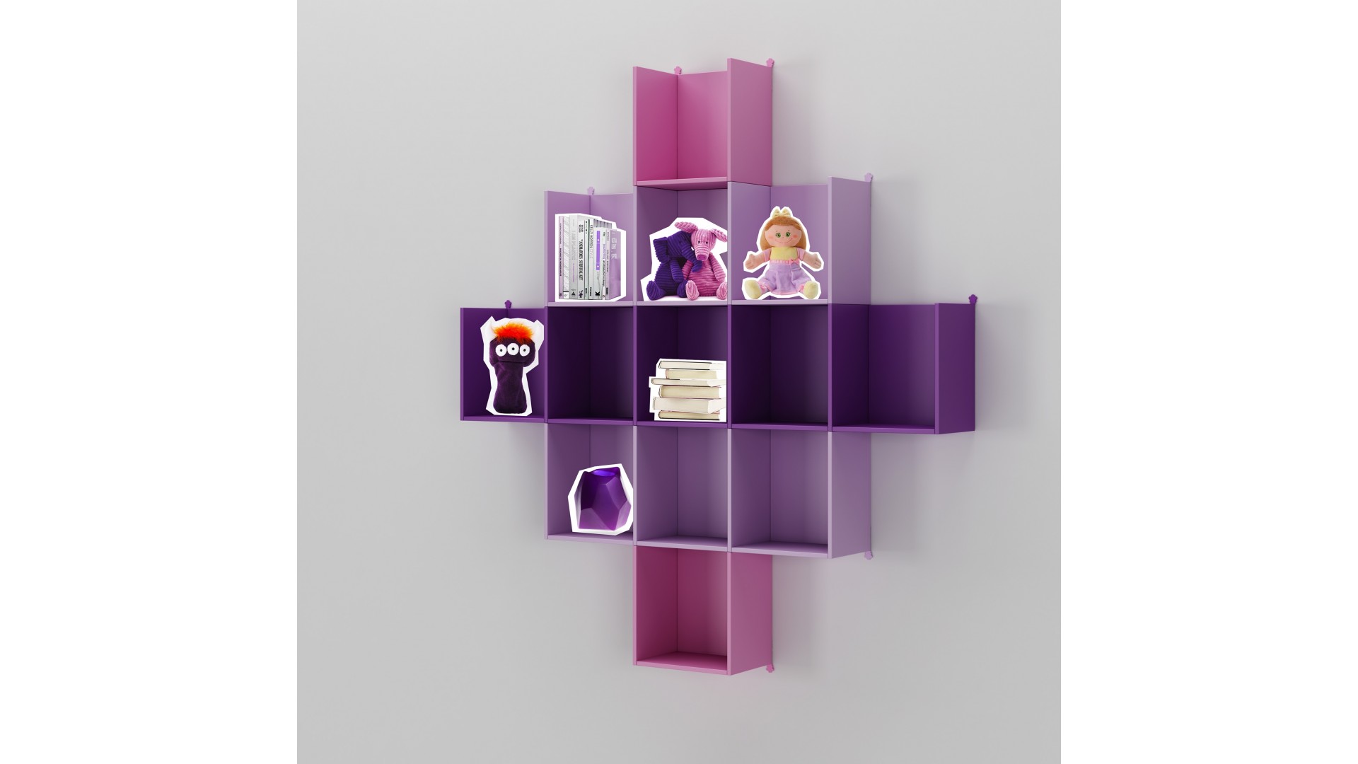 Meuble bibliothèque PERSONNALISABLE WX001 ultra design - MORETTI COMPACT
