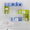 Meuble bibliothèque PERSONNALISABLE WX002 en 3 parties bicolore - MORETTI COMPACT
