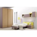 Chambre enfant ado PERSONNALISABLE BF42 lit 1 personne - MORETTI COMPACT