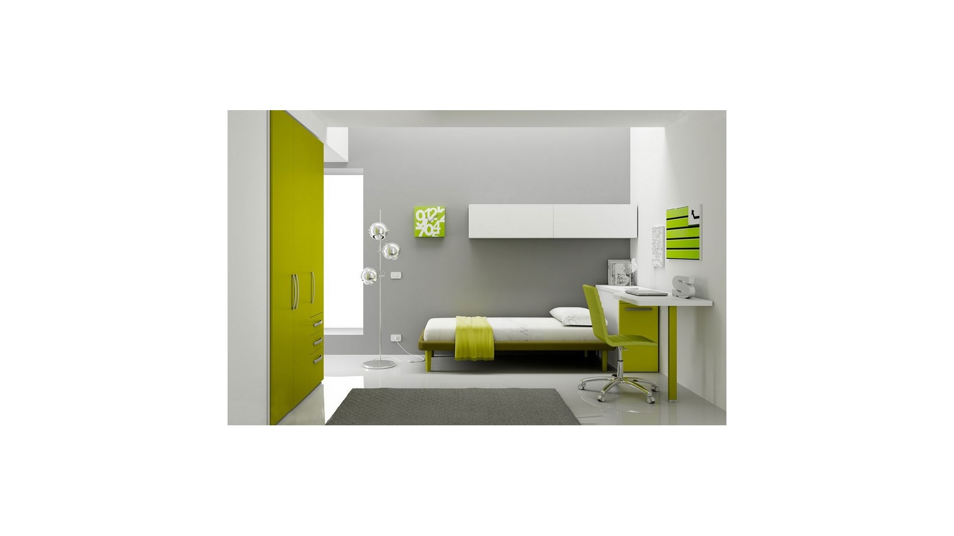 Chambre enfant PERSONNALISABLE BF44 lit 1 personne - MORETTI COMPACT