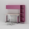 Bureau enfant PERSONNALISABLE WS012 réglable en hauteur avec module haut - MORETTI COMPACT