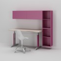 Bureau enfant PERSONNALISABLE WS012 réglable en hauteur avec module haut - MORETTI COMPACT