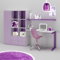Bureau enfant PERSONNALISABLE WS013 avec armoire et tiroirs de rangement - MORETTI COMPACT