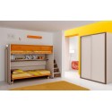 Chambre enfant PERSONNALISABLE BF50 lits superposés en mezzanine - MORETTI COMPACT