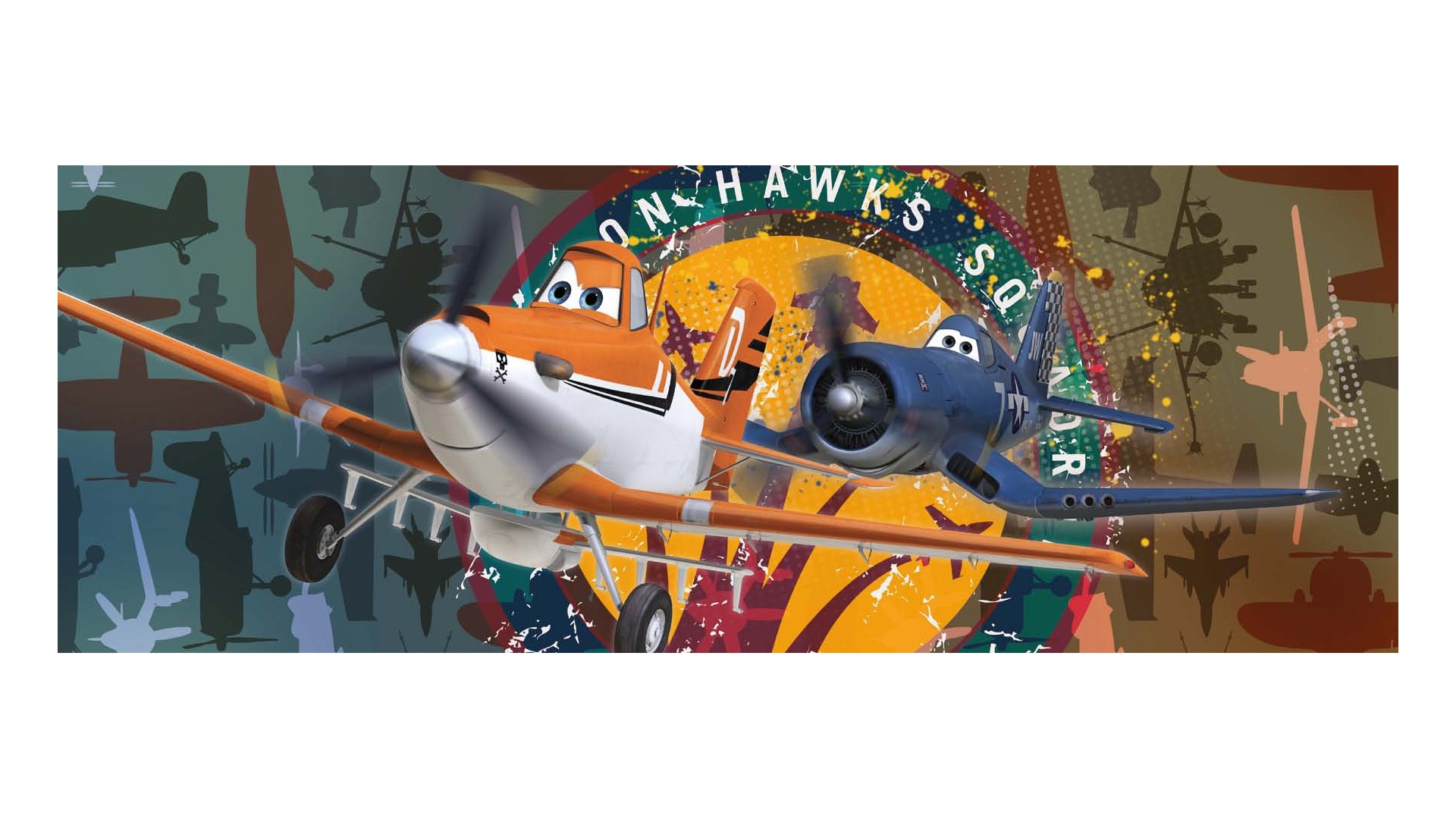 Poster mural Planes Squadron - Panoramique Disney - KOMAR