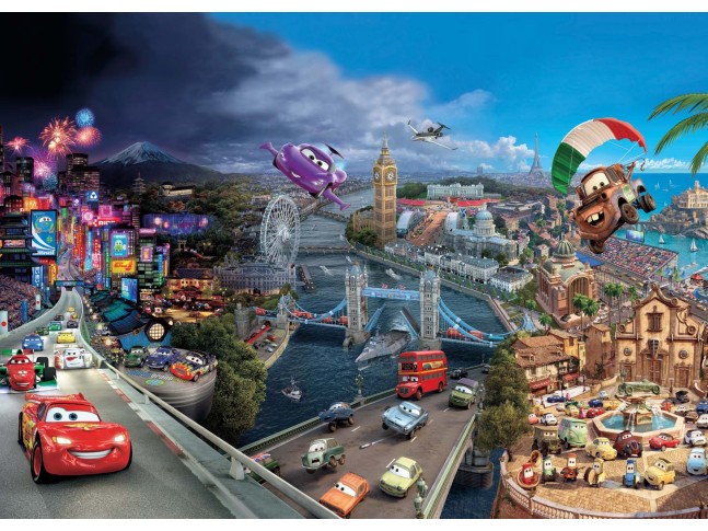 Poster XXL Le monde de Cars - Panoramique Disney - KOMAR