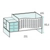 Chambre évolutive avec lit pour bébé LC19 - GLICERIO