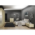 Chambre adulte PERSONNALISABLE AM18 lit double, chevets, commode & armoire - MORETTI COMPACT