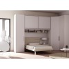 Chambre ado lit 1 personne PERSONNALISABLE AM21 lit, chevet, rangement pont & armoires - MORETTI COMPACT