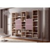 Bibliothèque design PERSONNALISABLE AL11 suspendue avec portes push-pull  - MORETTI COMPACT