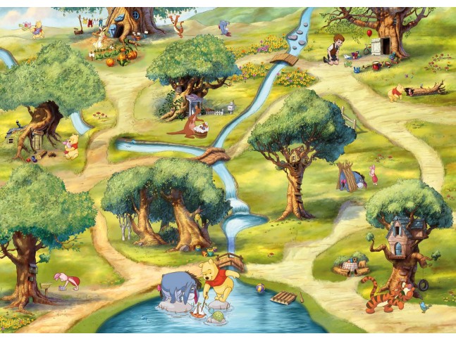 Poster mural Le Monde De Winnie l'Ourson - Panoramique Disney - KOMAR