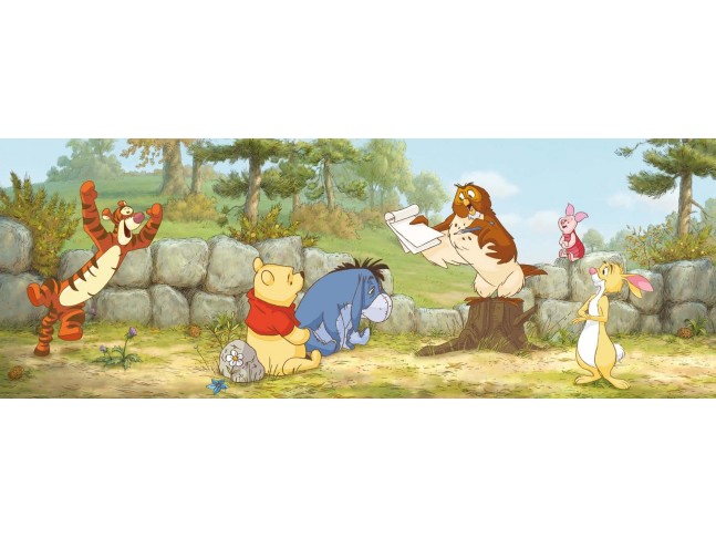 Poster mural Winnie l'Ourson à l'école  - Panoramique Disney - KOMAR