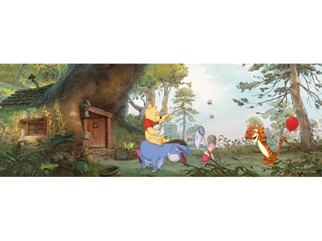 Poster mural la maison de Winnie l'ourson - Panoramique Disney - KOMAR