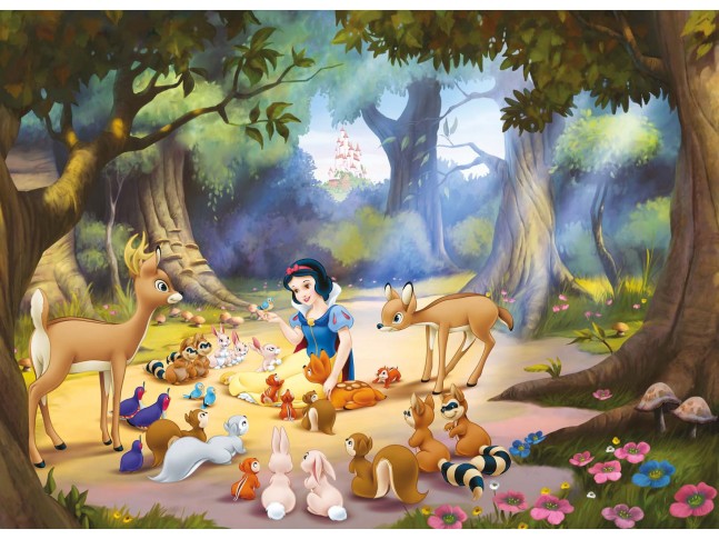 Poster mural Blanche Neige et ses amis - Panoramique Disney - KOMAR