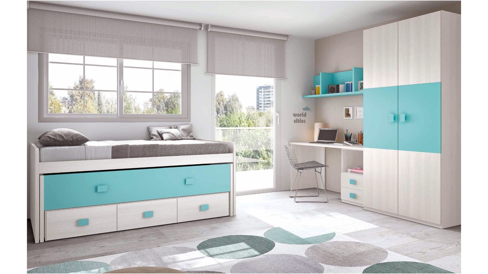 chambre enfant complete moderne & coloré GLICERIO SO NUIT