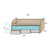 Chambre enfant complete composition L002 avec lit gigogne - GLICERIO