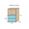 Chambre enfant complete composition L002 avec lit gigogne - GLICERIO